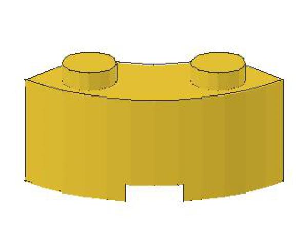 Lego Stein, rund, Ecke 2 x 2 x 1 (3063) gelb