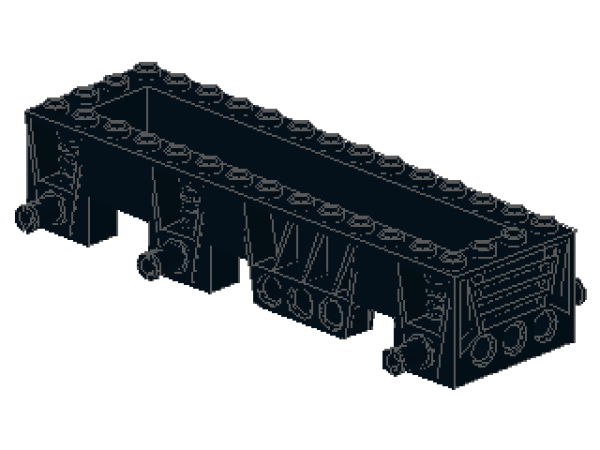 Lego Vehicle Base 4 x 14 (30642) black