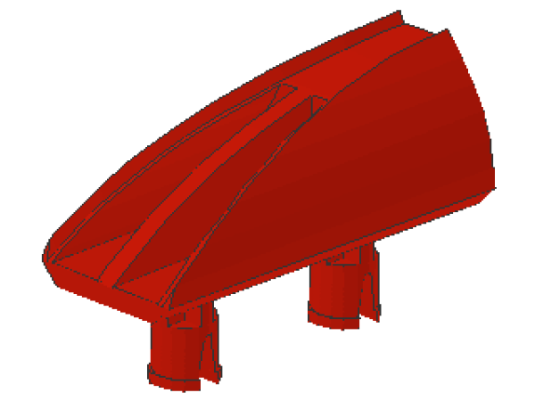 Lego Fairing with 2 Pins (30647) red