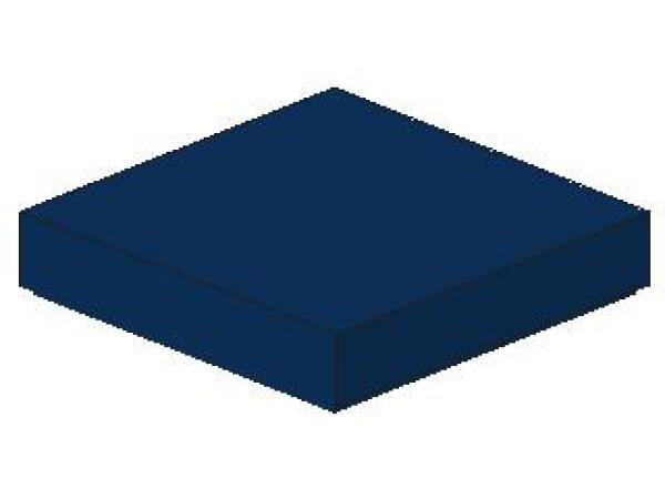 Lego Tile 2 x 2 (3068b) with Groove, dark blue