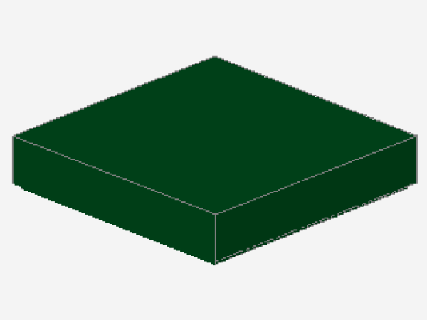 Lego Fliese 2 x 2 (3068b) mit Nut, dunkel grün