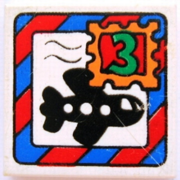 Lego Tile 2 x 2, decorated (3068pb2402)