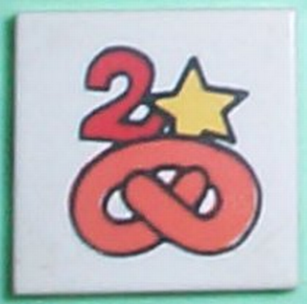 Lego Tile 2 x 2, decorated (3068pb2457)