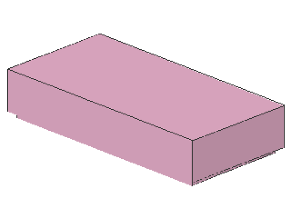 Lego Fliese 1 x 2 (3069b) mit Nut, leuchtend pink