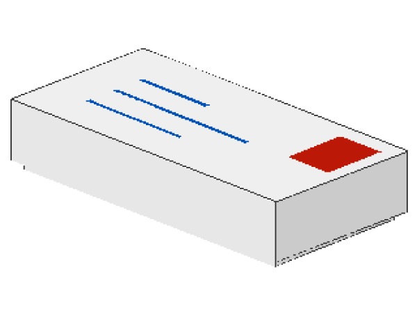 Lego Tile 1 x 2, decorated (3069bp01)