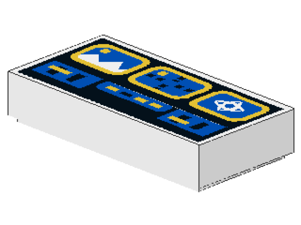 Lego Tile 1 x 2, decorated (3069bp61)