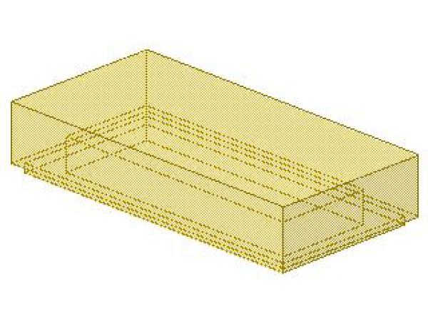 Lego Fliese 1 x 2 (3069b) mit Nut, transparent gelb