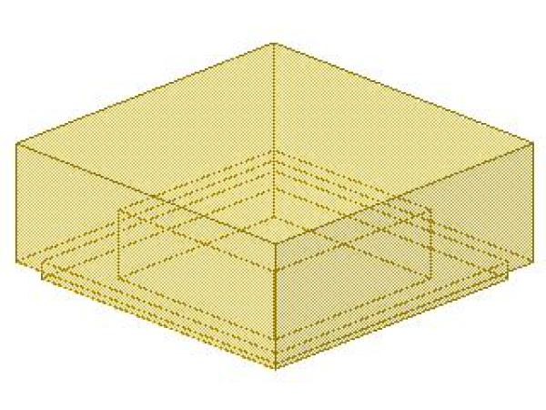 Lego Fliese 1 x 1 (3070b) mit Nut, transparent gelb
