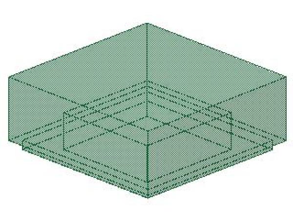 Lego Fliese 1 x 1 (3070b) mit Nut, transparent grün