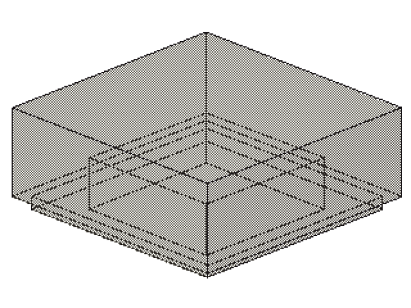 Lego Tile 1 x 1 (3070b) with Groove, transparent black