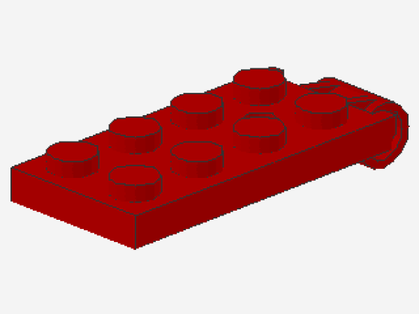 Lego Hinge Plate 2 x 4 (314b) red