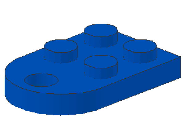 Lego Platte, modifiziert 3 x 2 (3176) blau