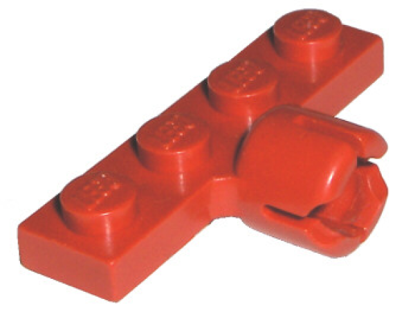 Lego Platte, modifiziert 1 x 4 (3183b) rot