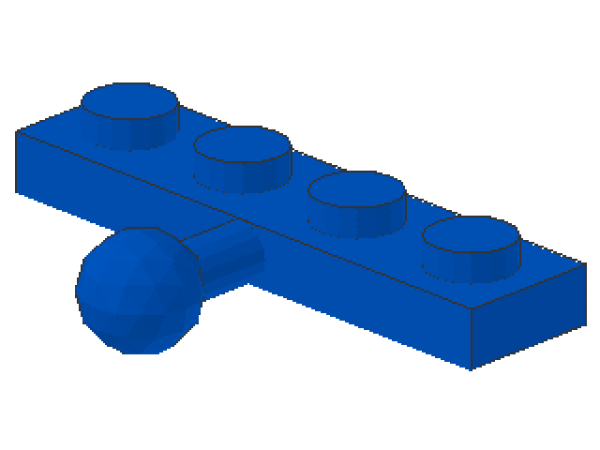 Lego Plate, modified 1 x 4 (3184) blue