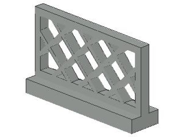 Lego Zaun 1 x 4 x 2 (3185) hell grau