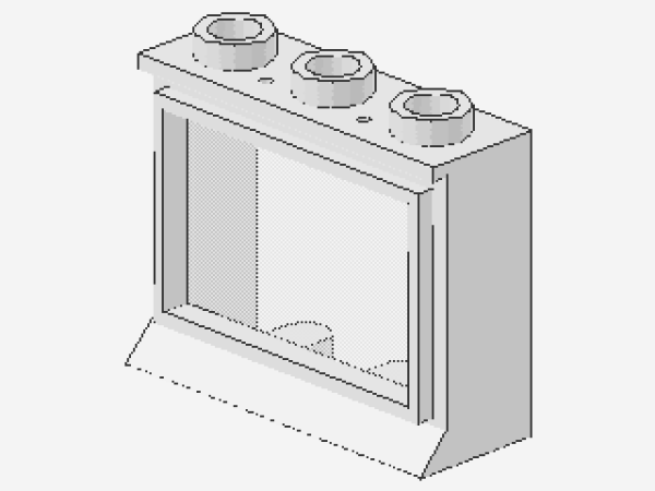 Lego Fenster 1 x 3 x 2 (31bc01) weiß