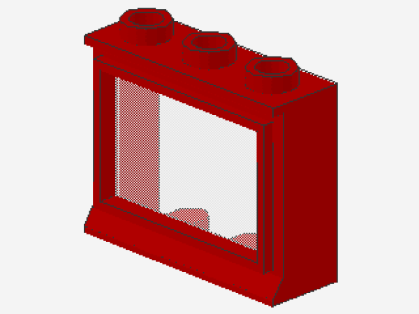 Lego Window 1 x 3 x 2 (31) red