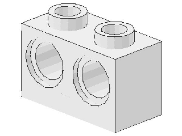Lego Technic Stein 1 x 2 (32000) weiß