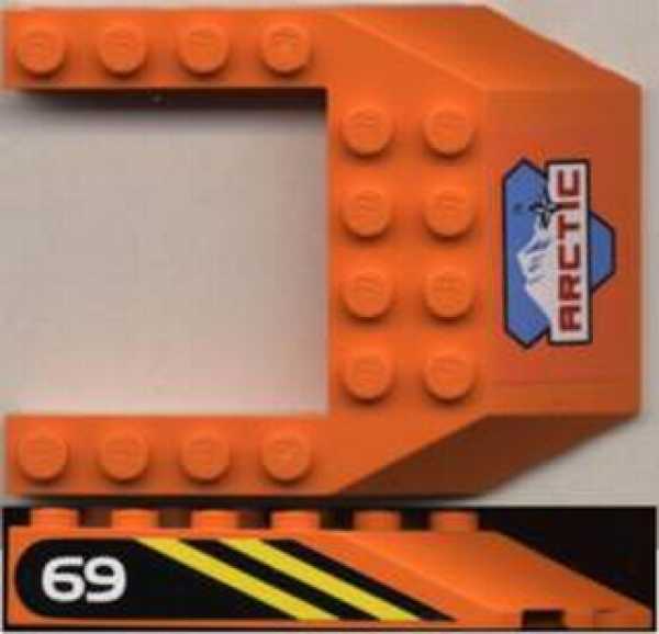 Lego Wedge 6 x 8, decorated (32084pb001)