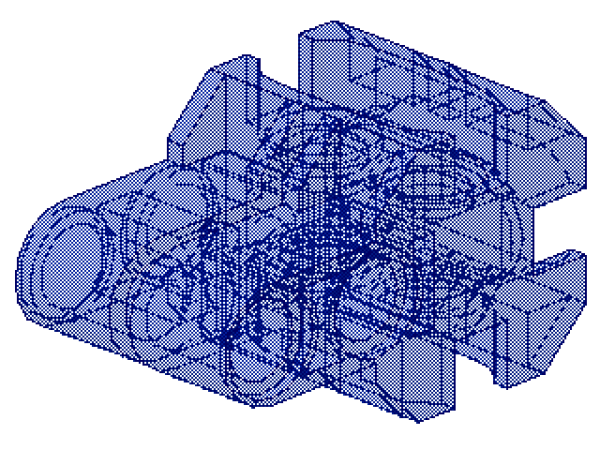 Lego Technic Modular Connector (32137) transparent dark blue