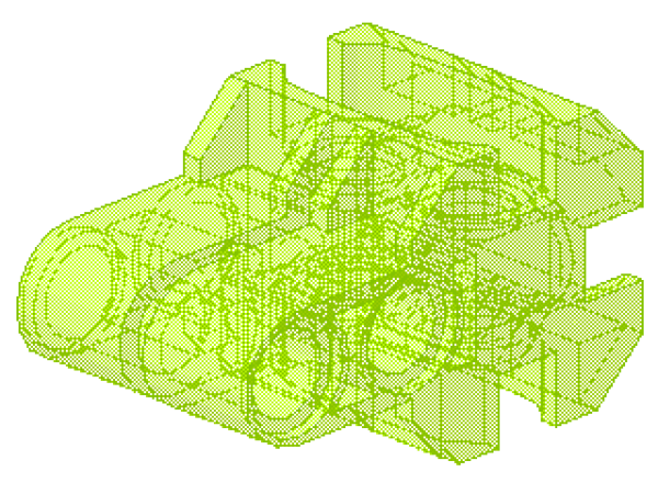 Lego Technic Modular Connector (32137) transparent neon green