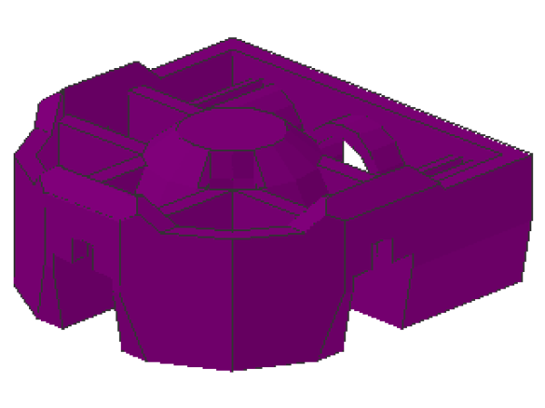 Lego Technic Pin Connector Block (32172) purple