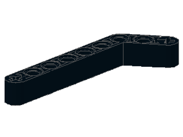Lego Technic Liftarm 1 x 9 (32271) verbogen, schwarz