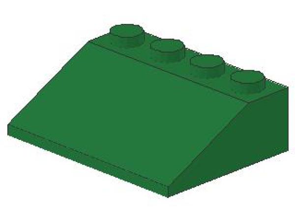 Lego Slope Stone 33° 3 x 4 x 1 (3297) green