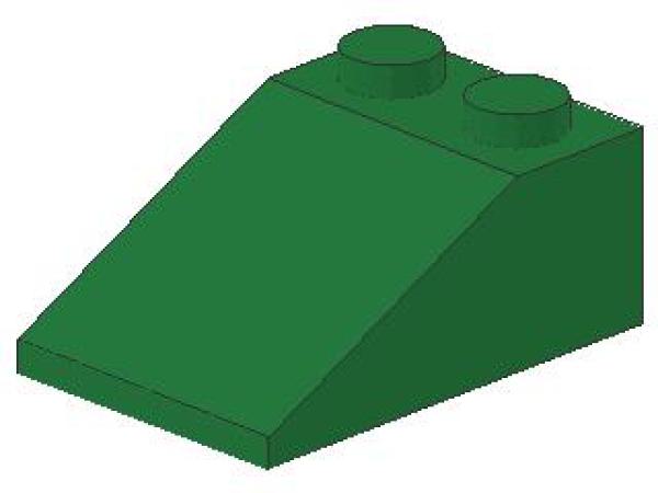 Lego Slope Stone 33° 3 x 2 x 1 (3298) green