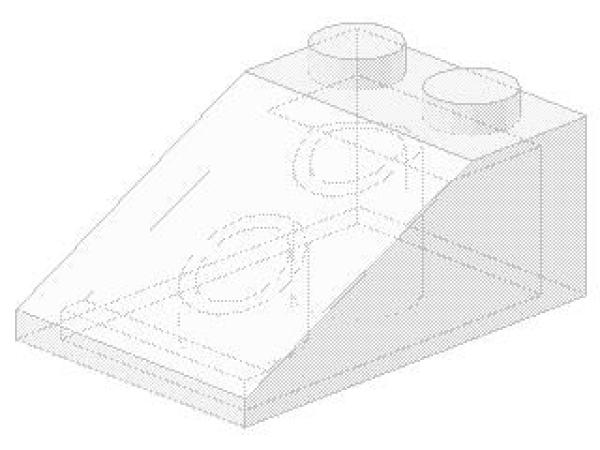 Lego Slope Stone 33° 3 x 2 x 1 (3298) transparent