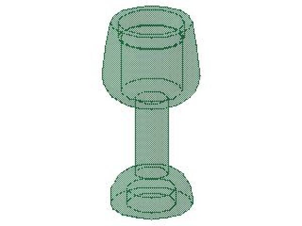 Lego Minifigure Wine Glass (33061) transparent green