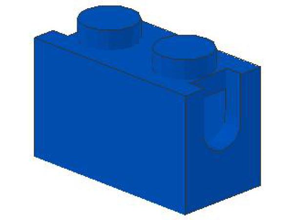 Lego Brick, modified 1 x 2 x 1 (3317) blue