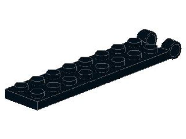 Lego Hinge Plate 2 x 8 (3324b) black