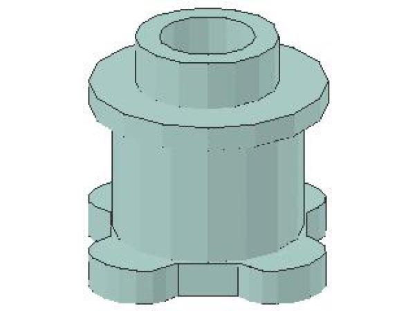 Lego Stein, rund 1 x 1 x 2/3 (33286) aqua