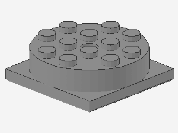Lego Drehscheibe 4 x 4 x 1 (3403c01) hell bläulich grau