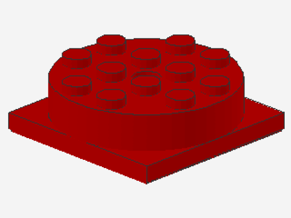 Lego Drehscheibe 4 x 4 x 1 (3403c01) rot