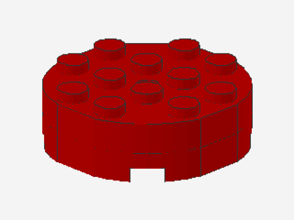 Lego Drehscheibe 4 x 4 x 1 (3404ac01) rot