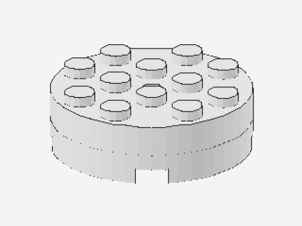 Lego Drehscheibe 4 x 4 x 1 (3404bc01) weiß