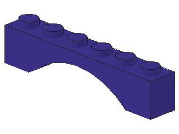 Lego Brick, Arch 1 x 6 x 1 (3455) dark purple