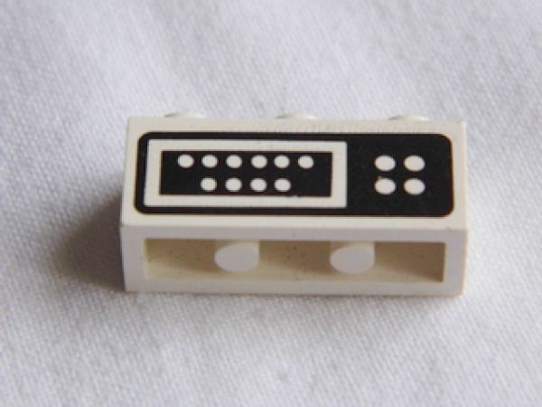 Lego Brick, decorated 1 x 3 x 1 (3622p02)