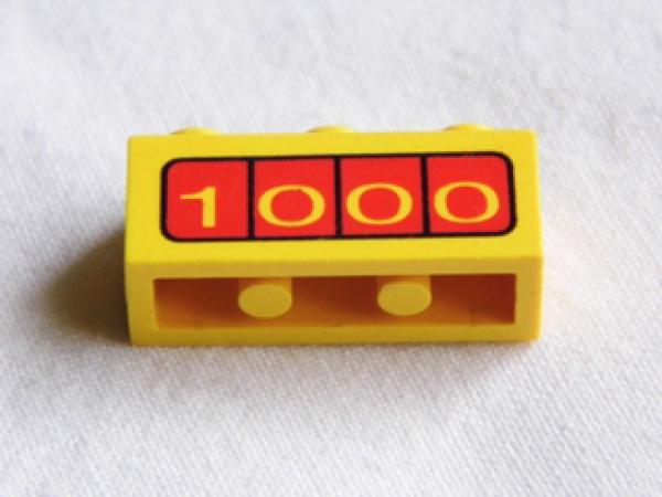 Lego Brick, decorated 1 x 3 x 1 (3622pb006)