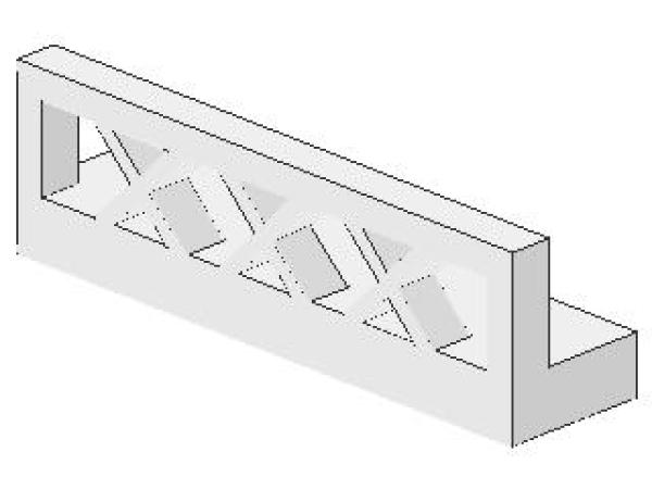 Lego Zaun 1 x 4 x 1 (3633) weiß