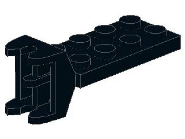 Lego Scharnier Platte 2 x 4 (3640) schwarz