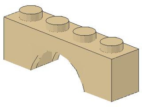 Lego Brick, Arch 1 x 4 x 1 (3659) tan