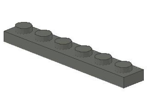 Lego Platte 1 x 6 (3666) dunkel bläulich grau