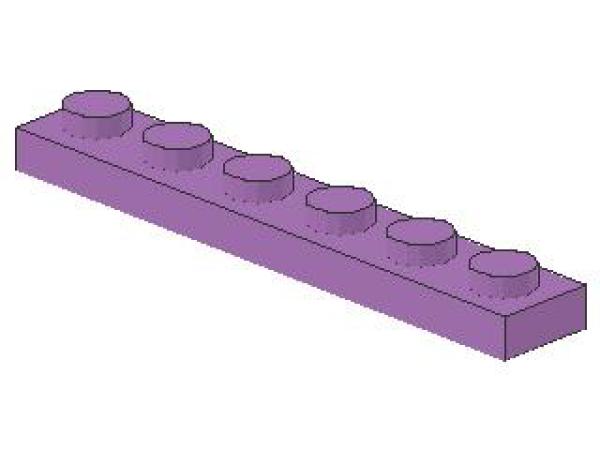 Lego Platte 1 x 6 (3666) mittel lavendel
