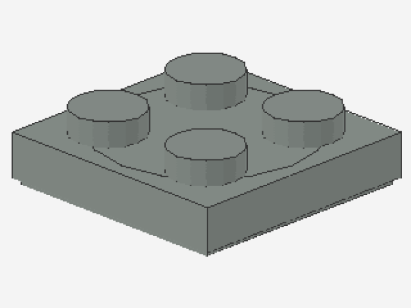 Lego Drehscheibe 2 x 2 (3680c01) hell grau