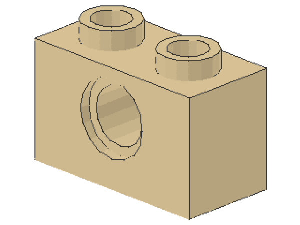 Lego Technic Brick 1 x 2 (3700) tan