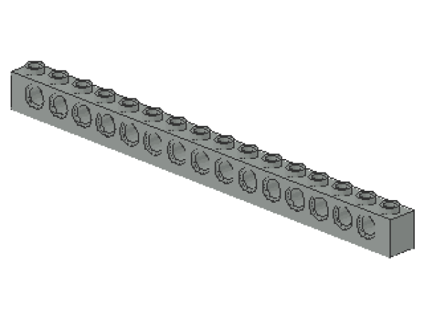 Lego Technic Brick 1 x 16 (3703) light gray