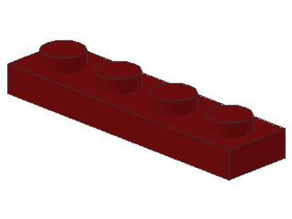 Lego Platte 1 x 4 (3710) dunkel rot